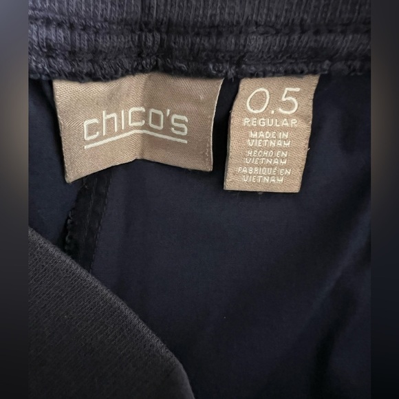 Chico’s Navy Pull On Utility Pants- NWOT - Chico’s 0.5/Small - Picture 4 of 6